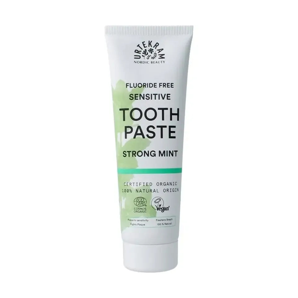 Urtekram Tandpasta sensitive strong mint 75 ml