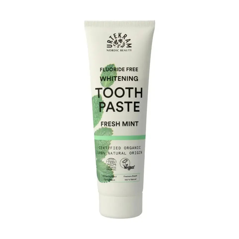 Urtekram Tandpasta whitening fresh mint 75 ml