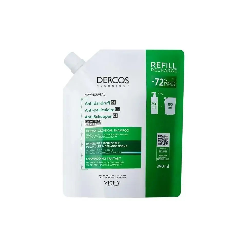 Vichy Dercos anti-roos shampoo normaal/vet haar navul 390 ml