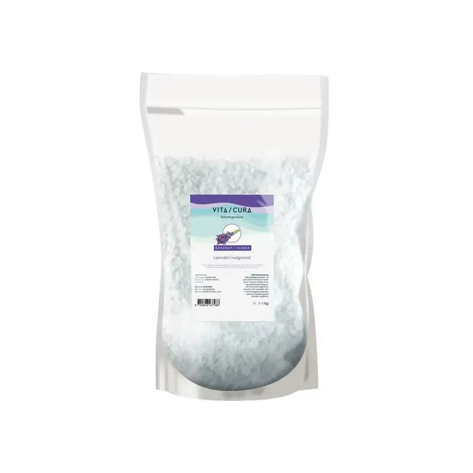 Vitacura Magnesium zout flakes lavendel 1 kg (afbeelding 1)