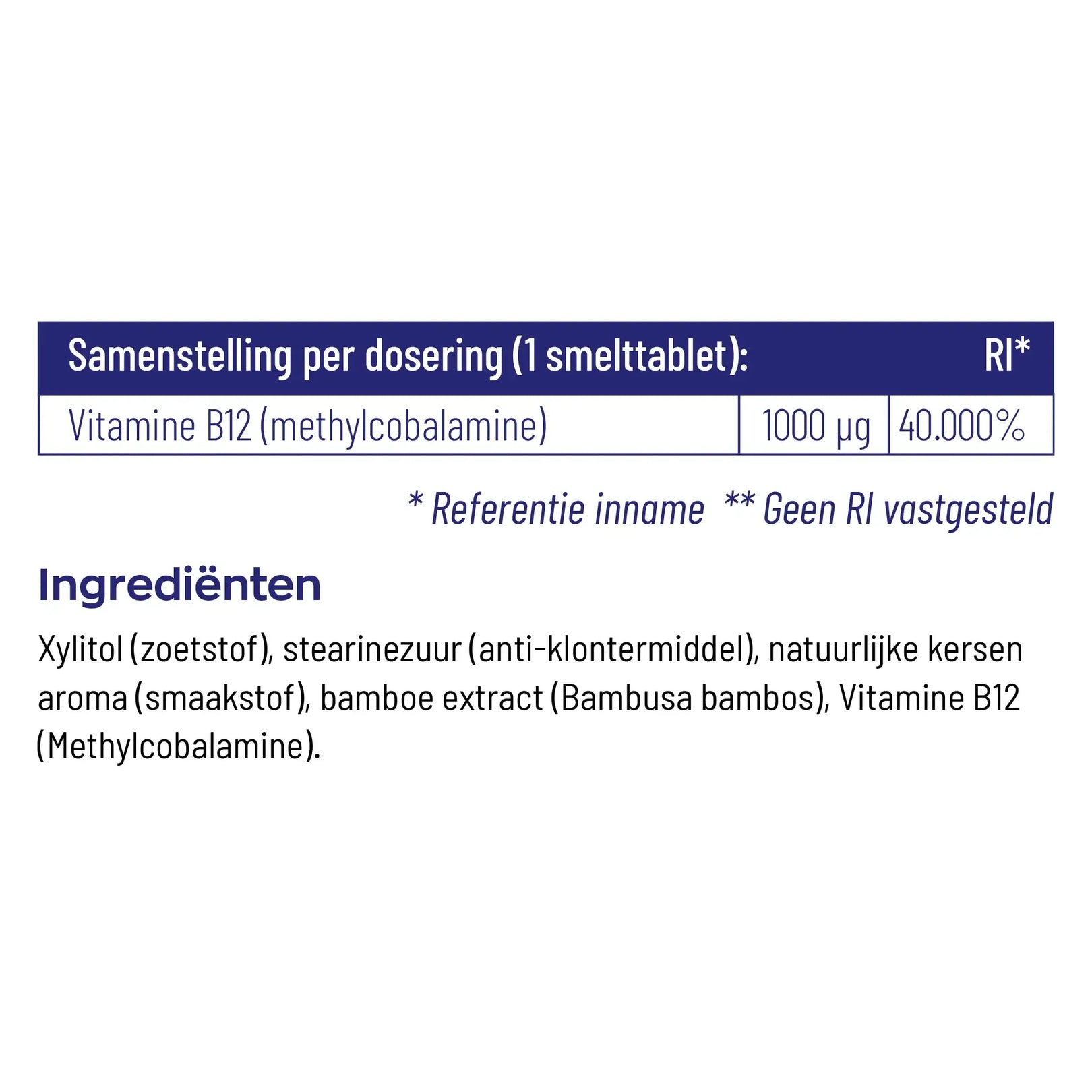 Vitakruid B12 1000 mcg methylcobalamine 90 tabletten (afbeelding 4)
