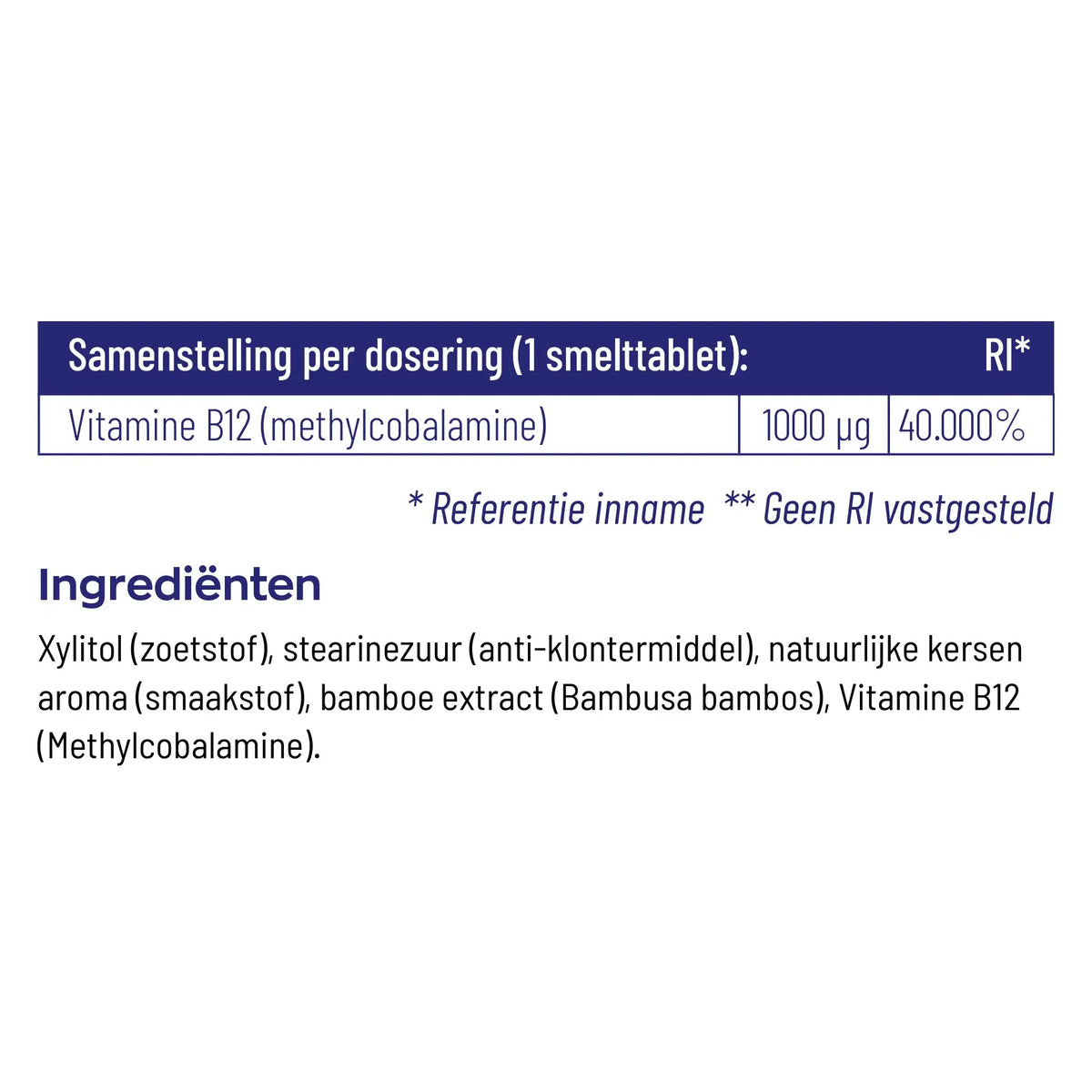 Vitakruid B12 1000 mcg methylcobalamine 90 tabletten (afbeelding 4)