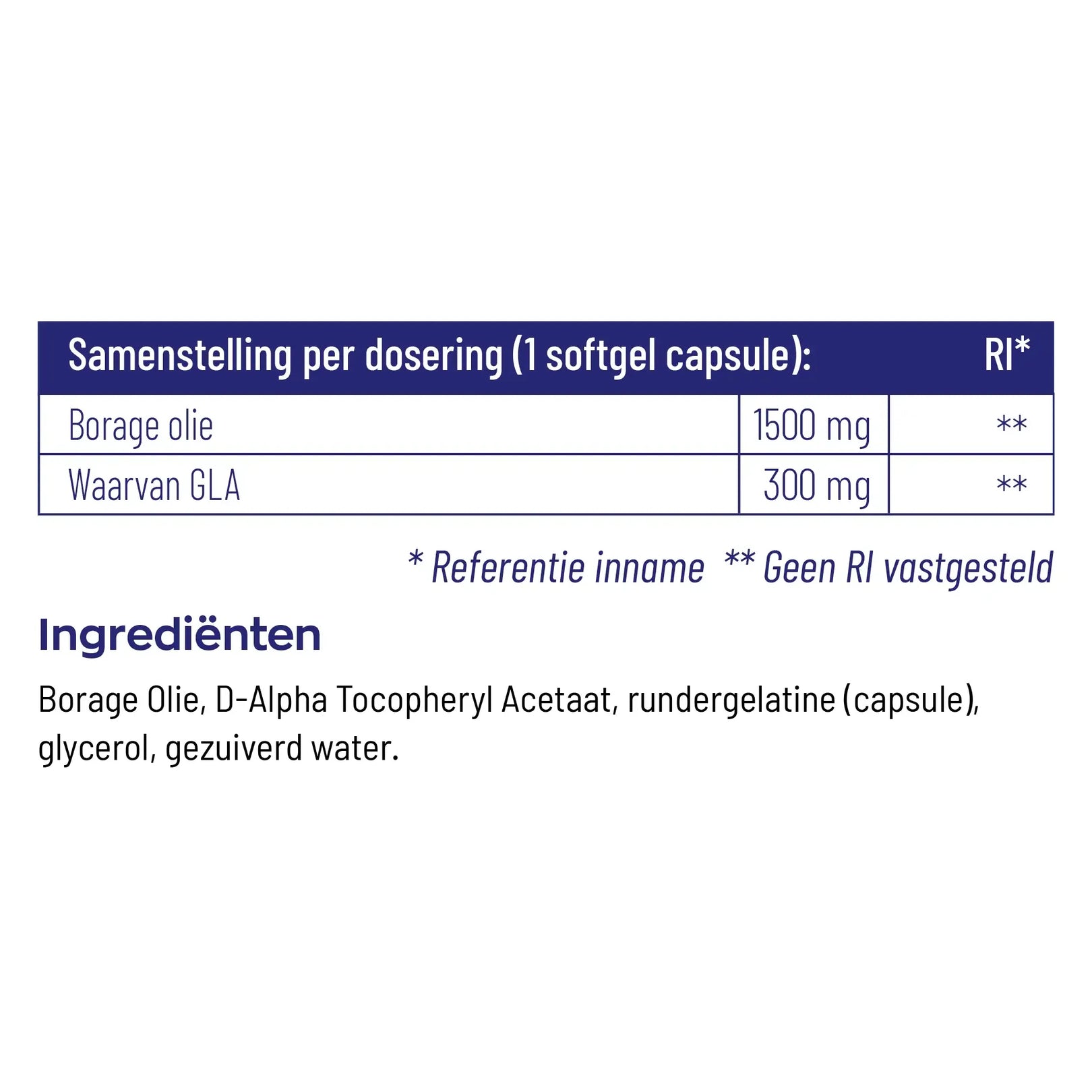 Vitakruid Borage Olie 60 softgels