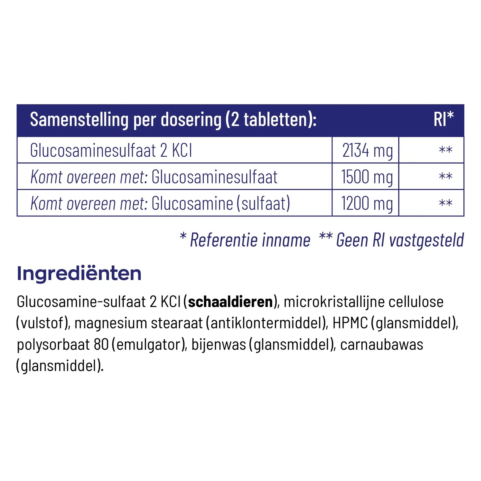 Vitakruid Glucosamine 1200 120 tabletten