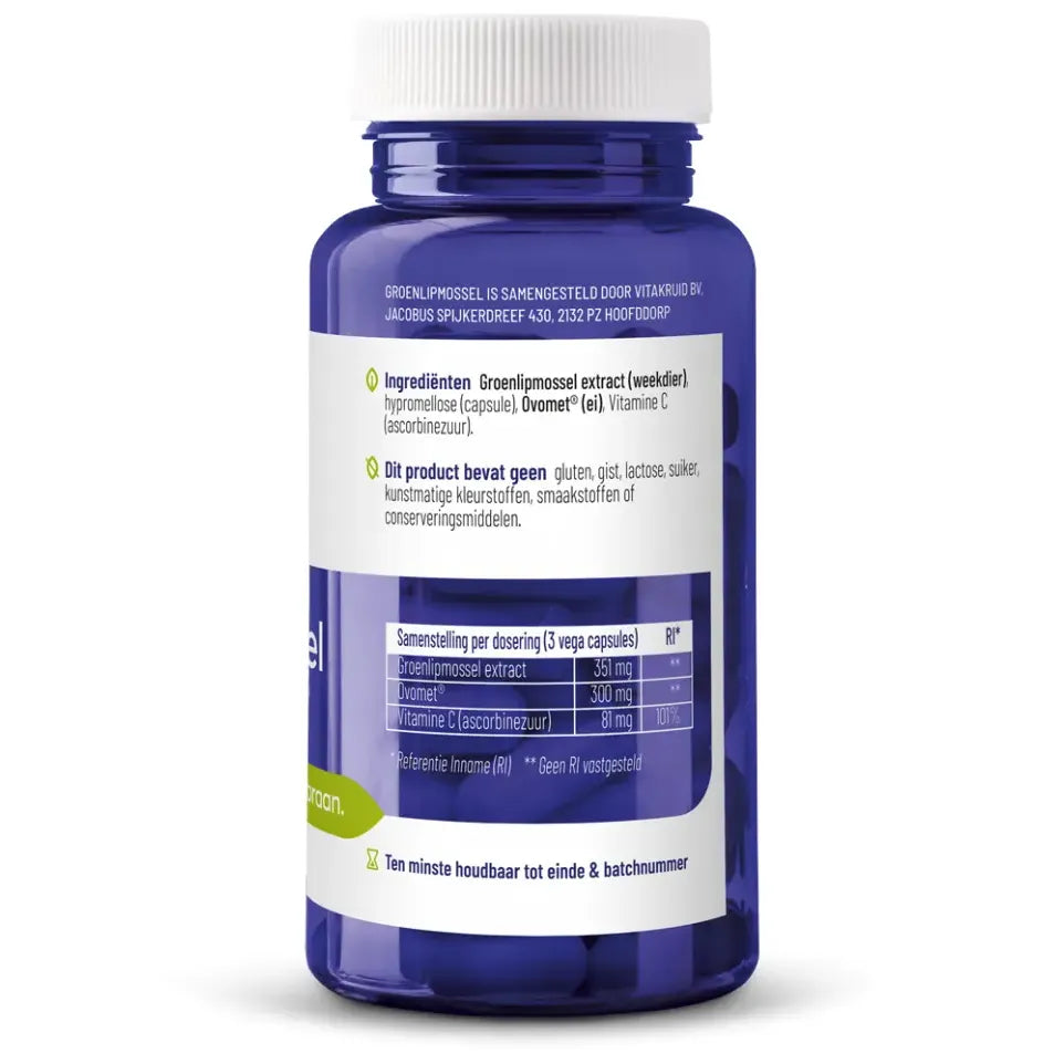 Vitakruid Groenlipmossel extract & Ovomet 90 vcaps