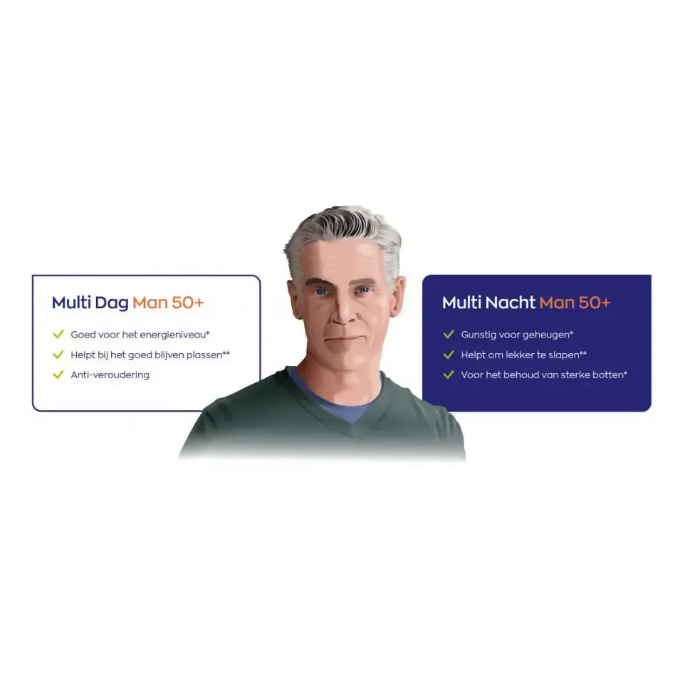 Vitakruid Multi dag & nacht man 50+ 2 x 30 60 tabletten (afbeelding 8)