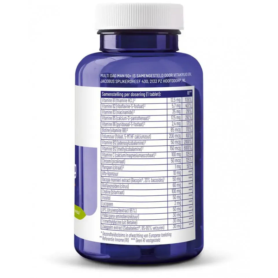 Vitakruid Multi dag & nacht man 50+ 2 x 30 60 tabletten (afbeelding 5)