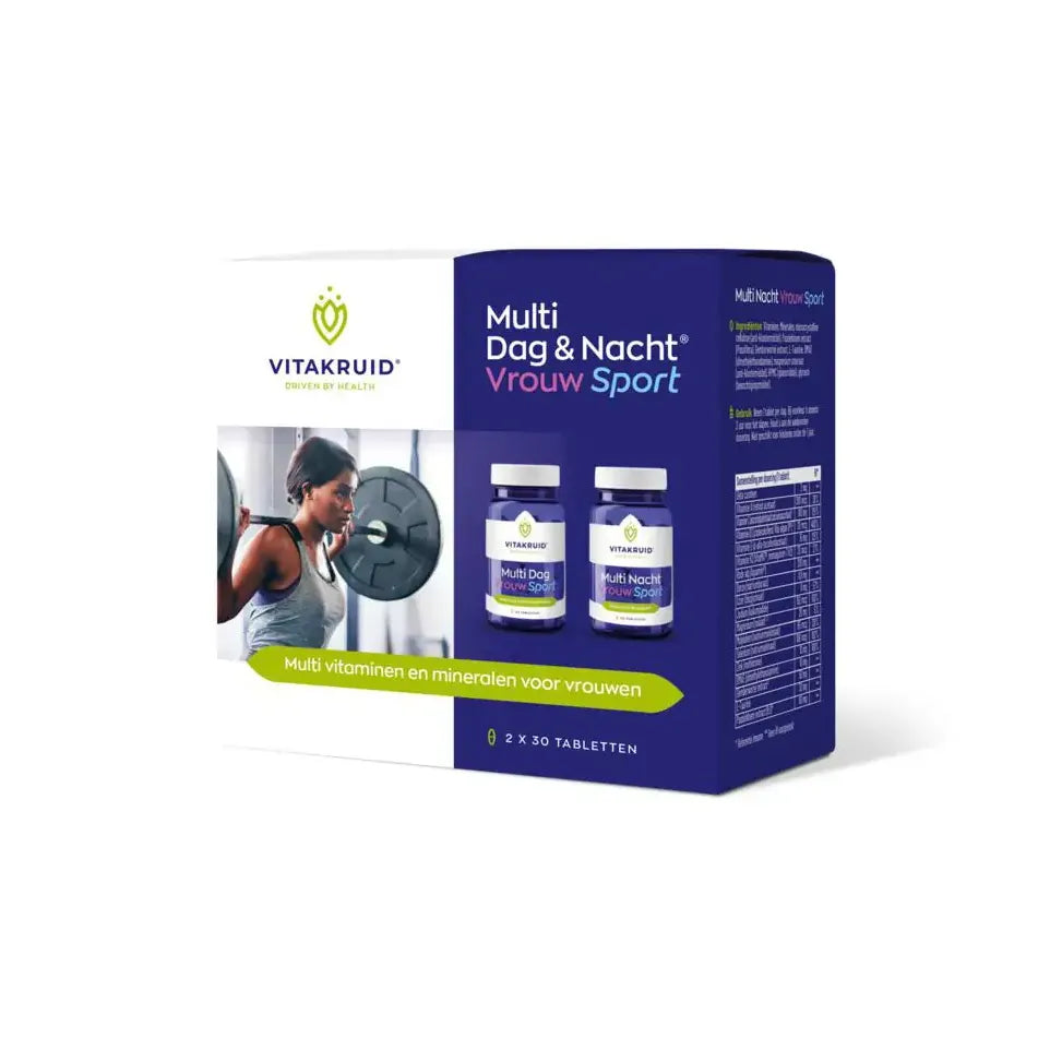 Vitakruid Multi dag & nacht vrouw sport 2 x 30 60 tabletten (afbeelding 1)