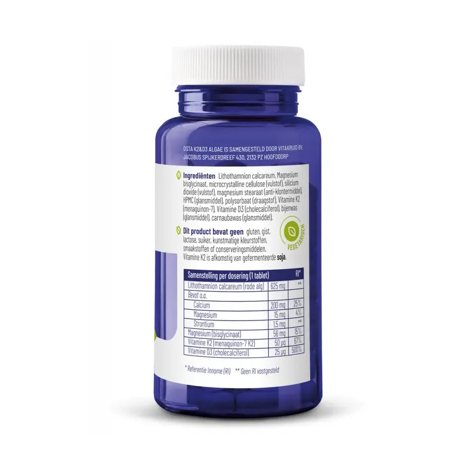 Vitakruid Osta K2 & D3 algae 90 tabletten