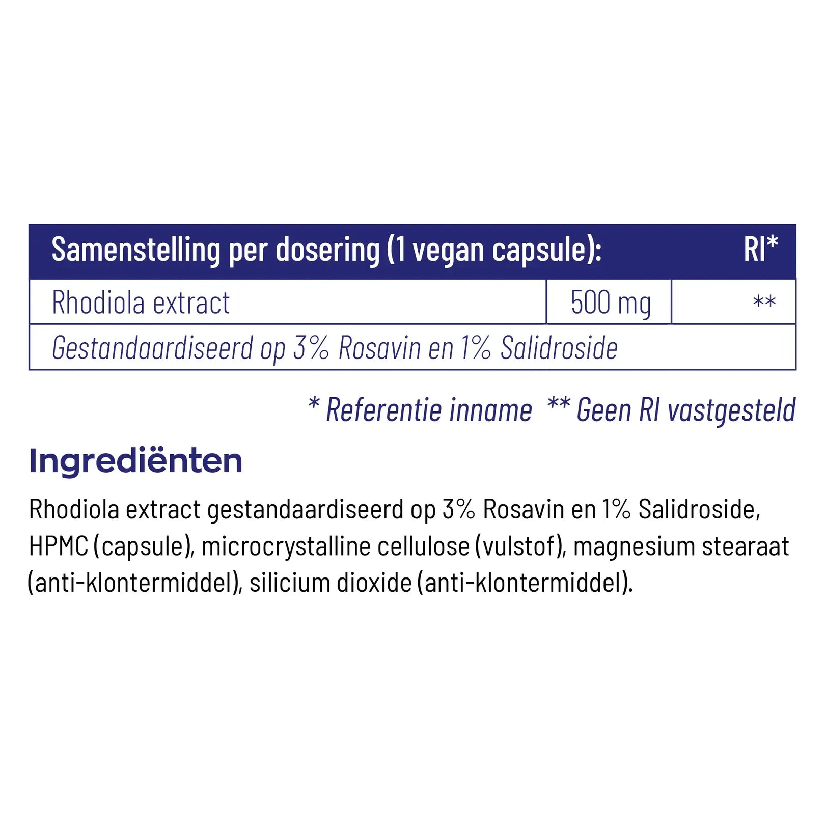 Vitakruid Rhodiola extract 500 mg 60 vcaps