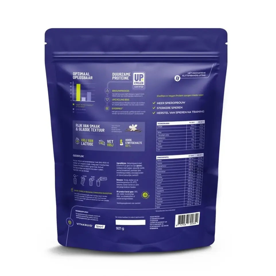 Vitakruid Vegan Protein Dark Vanilla (afbeelding 2)
