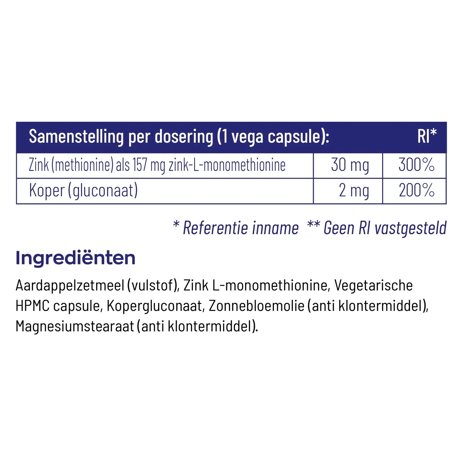 Vitakruid Zink methionine koper 90 vcaps