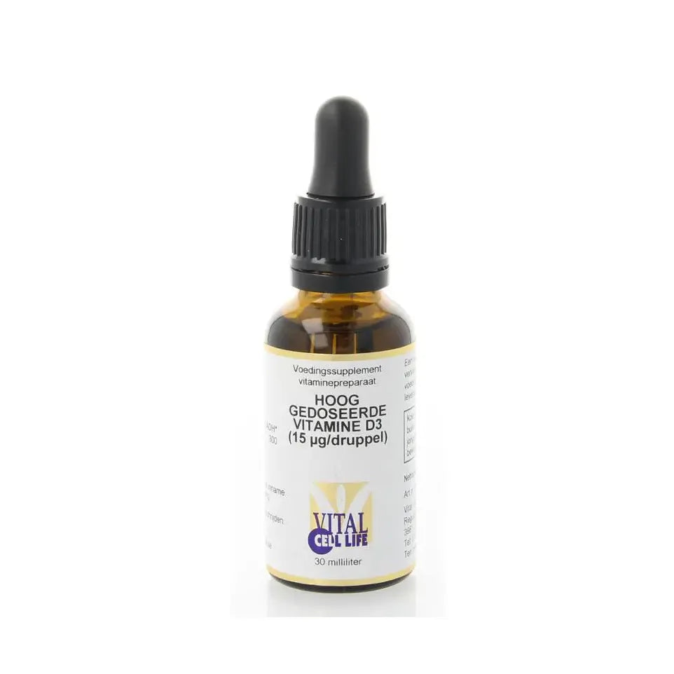 Vital Cell Life Vitamine D3 15 mcg druppels 30 ml