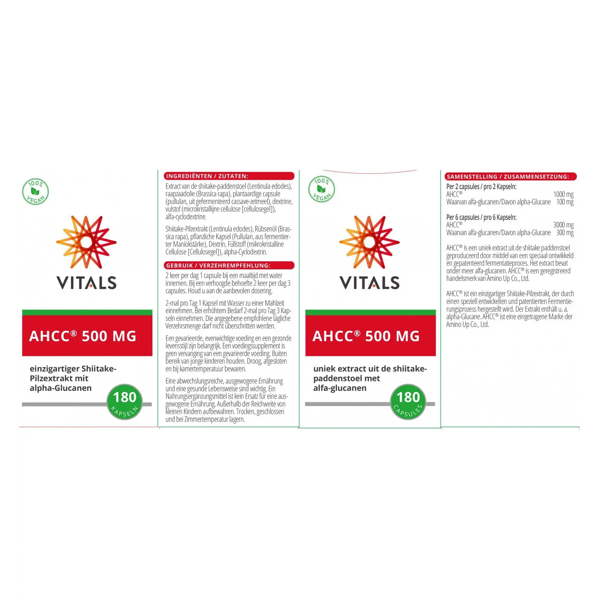 Vitals AHCC 500 mg 60 vcaps