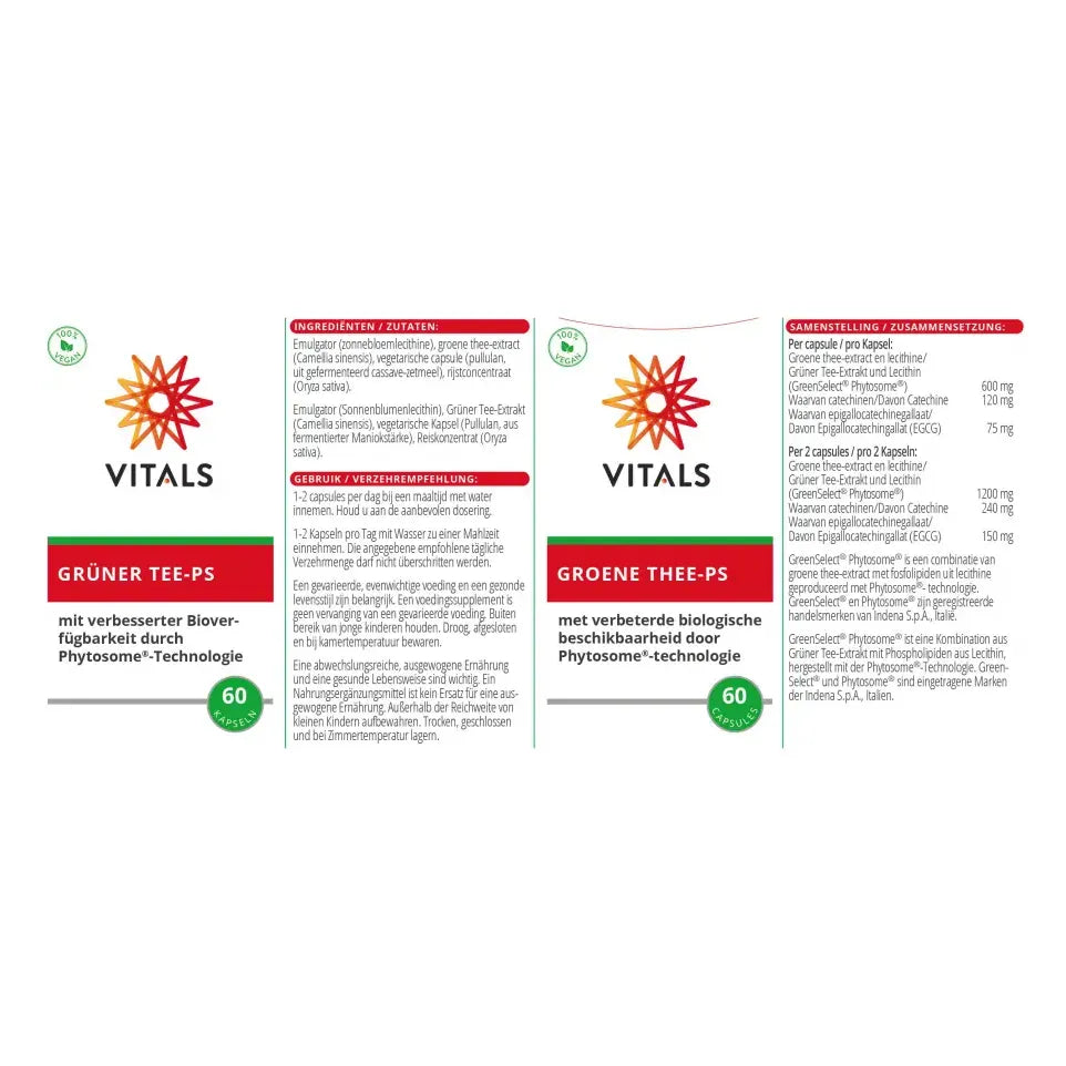 Vitals Groene thee-PS 60 capsules