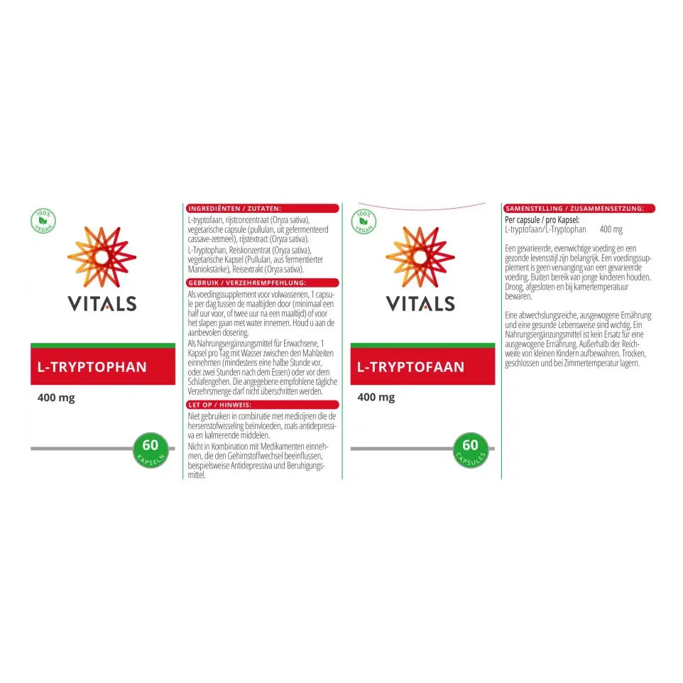 Vitals L-Tryptofaan 60 capsules