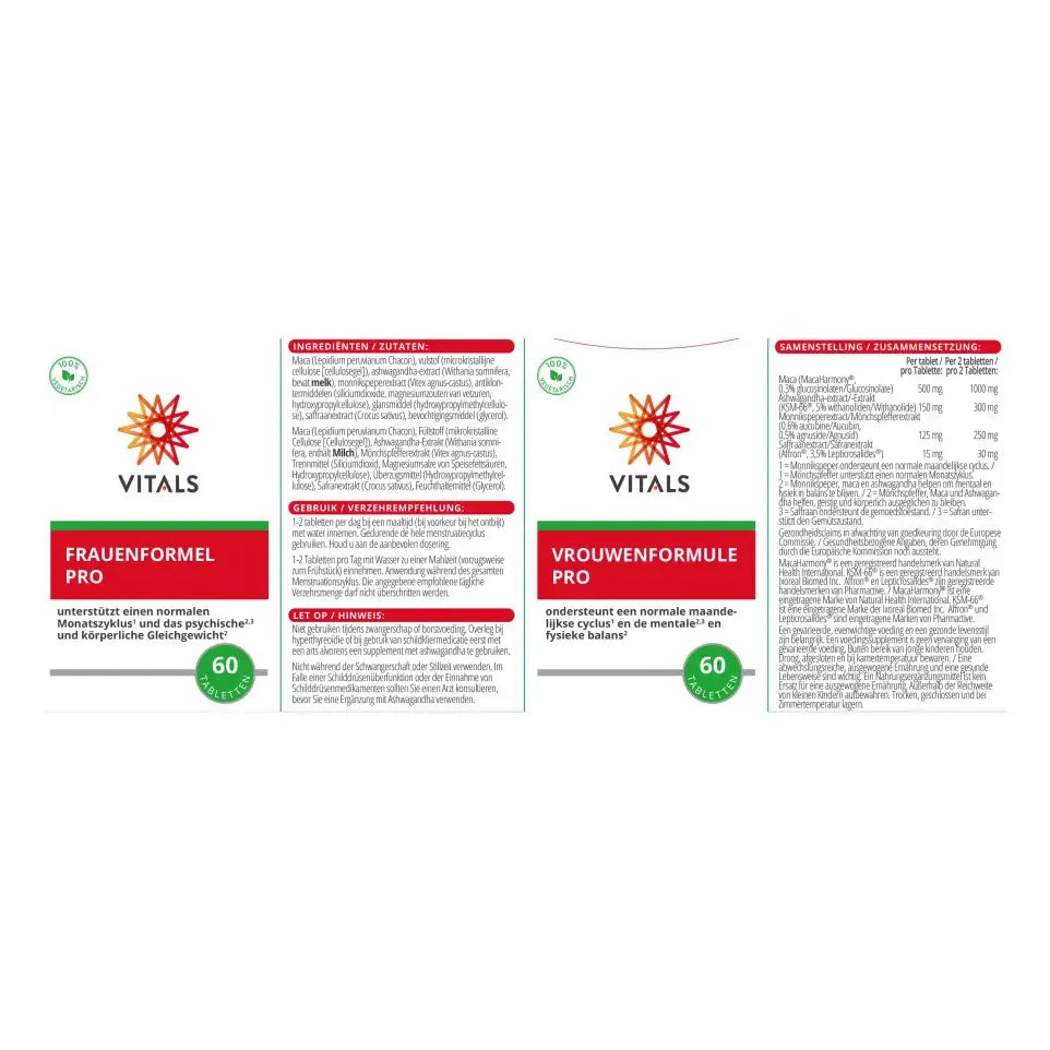 Vitals Vrouwenformule pro 60 tabletten
