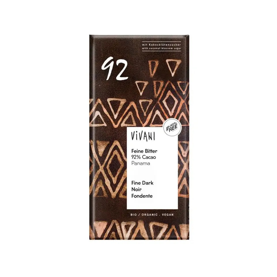 Vivani Chocolade puur delicaat 92% Panama 80 gram