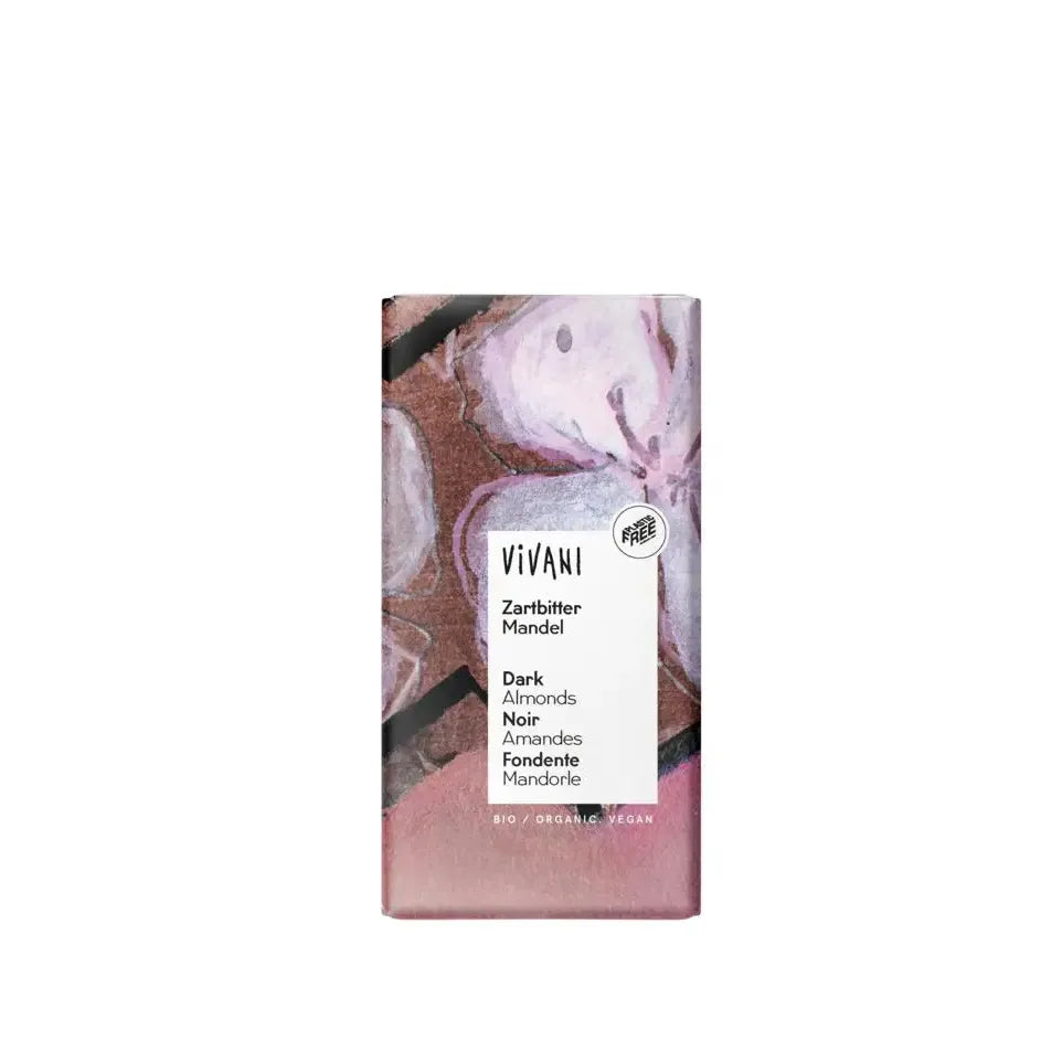 Vivani Chocolade puur met amandelen 100 gram