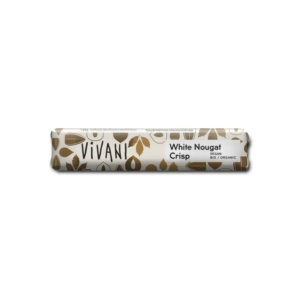 Vivani Chocolate To Go white nougat crisp 35 gram