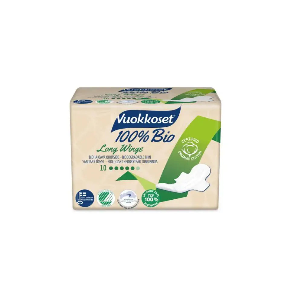 Vuokkoset Maandverband long wings 10 stuks