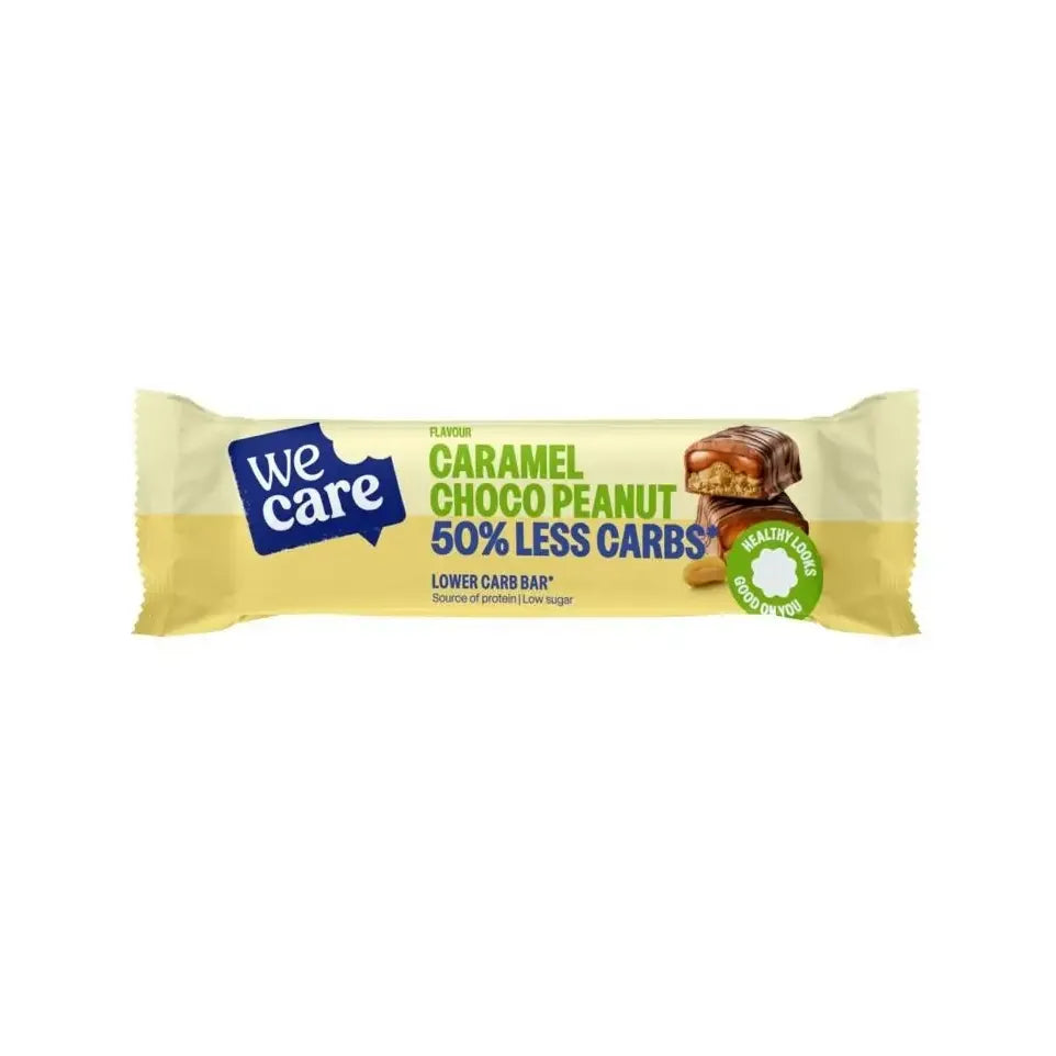 Wecare Bars caramel chocolade peanut 35 gram