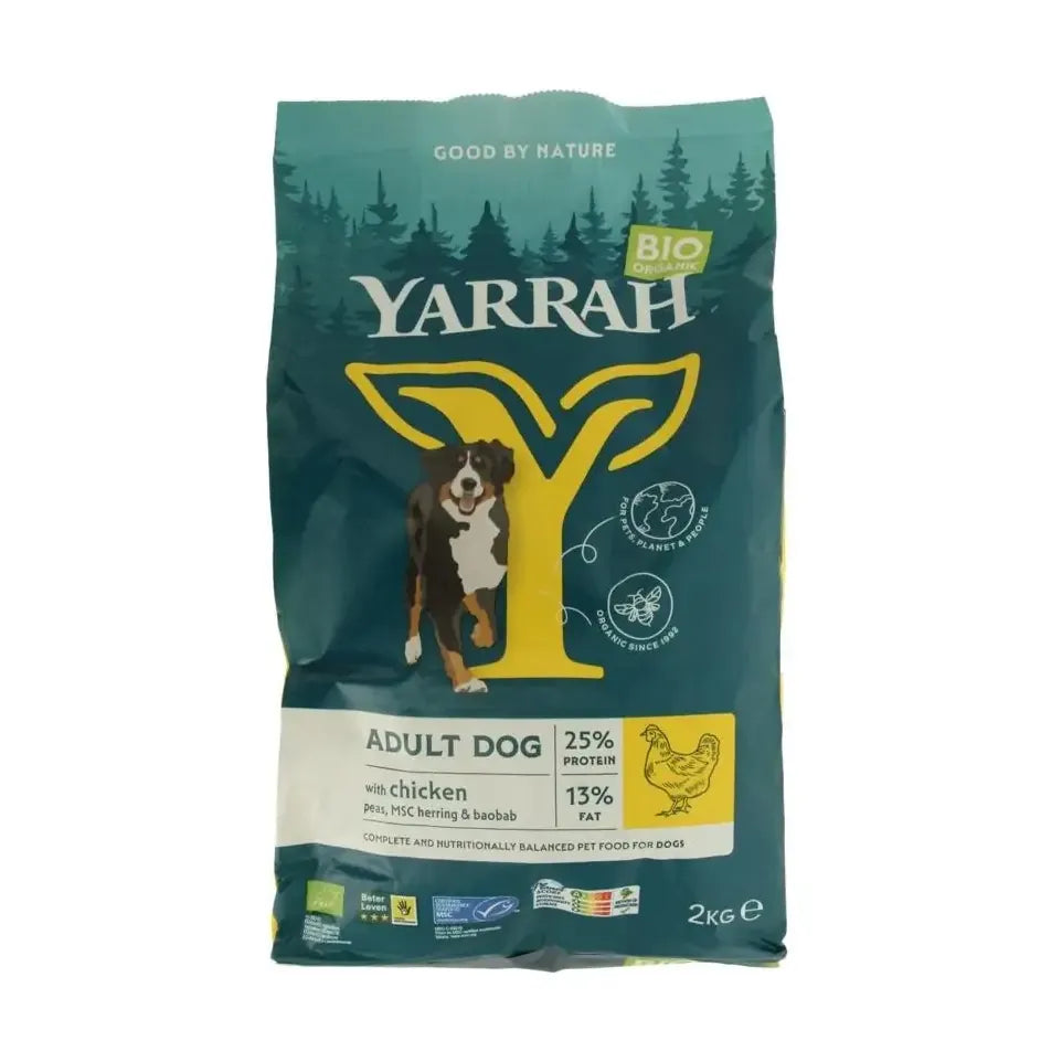 Yarrah Adult hondenvoer met kip biologisch MSC 2 kg