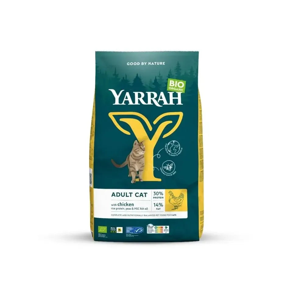 Yarrah Adult kattenvoer met kip biologisch 10 kg