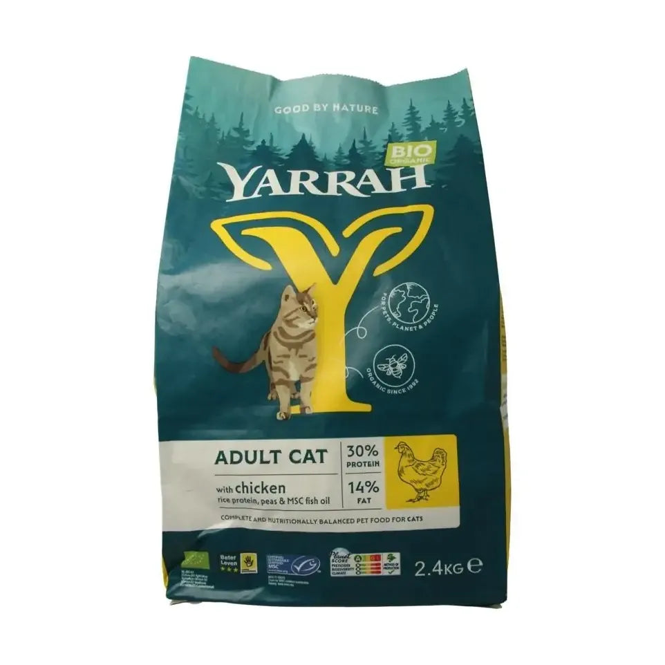 Yarrah Adult kattenvoer met kip biologisch 2400 gram