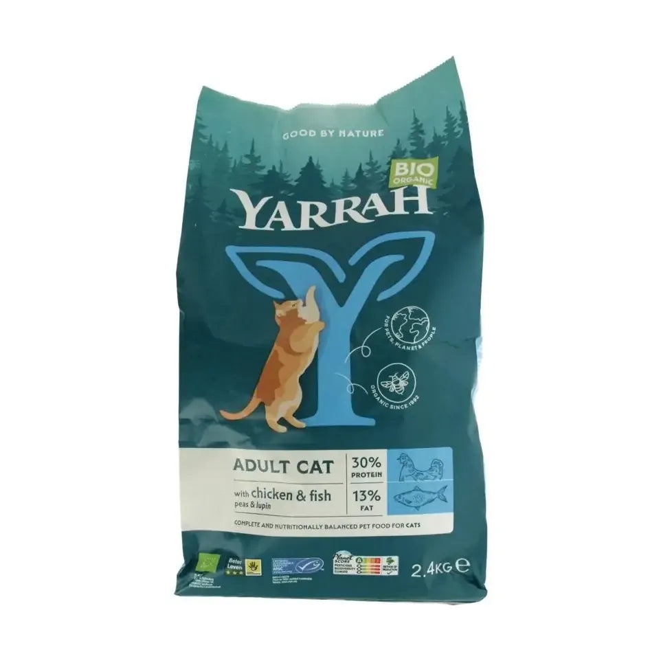 Yarrah Adult kattenvoer met vis biologisch 2400 gram