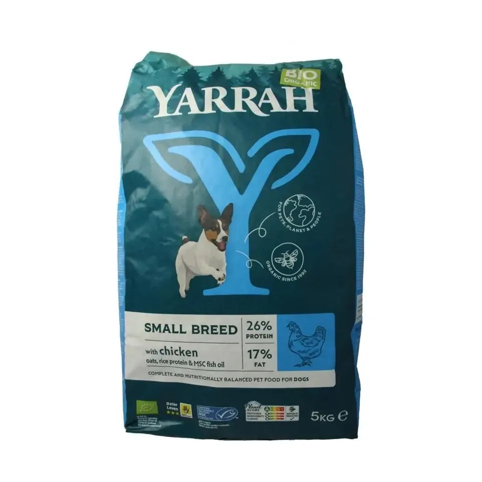 Yarrah Adult Small Breed met kip biologisch MSC 5 kg