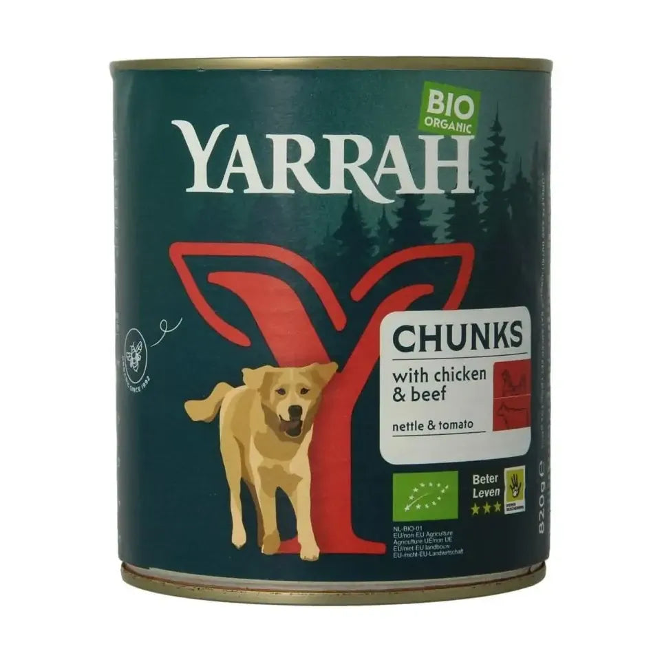 Yarrah Hond brok rund in saus biologisch 820 gram