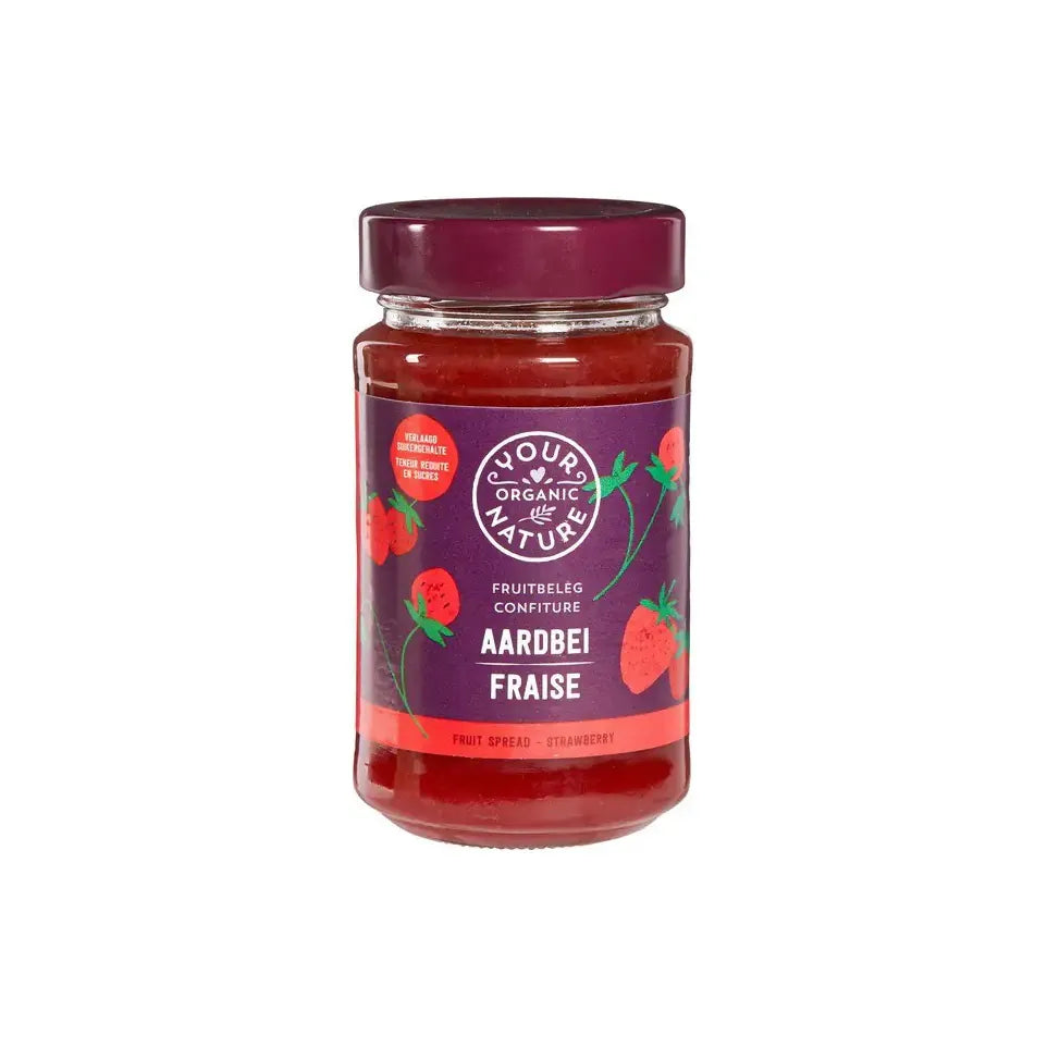 Your Organic Nature Fruit beleg aardbei biologisch 250 gram