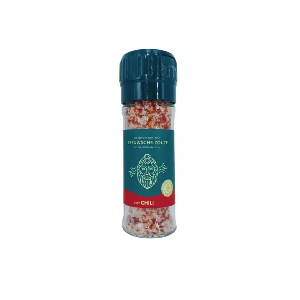 Zeeuwsche Zoute Zoutmolen zout met chili 50 gram