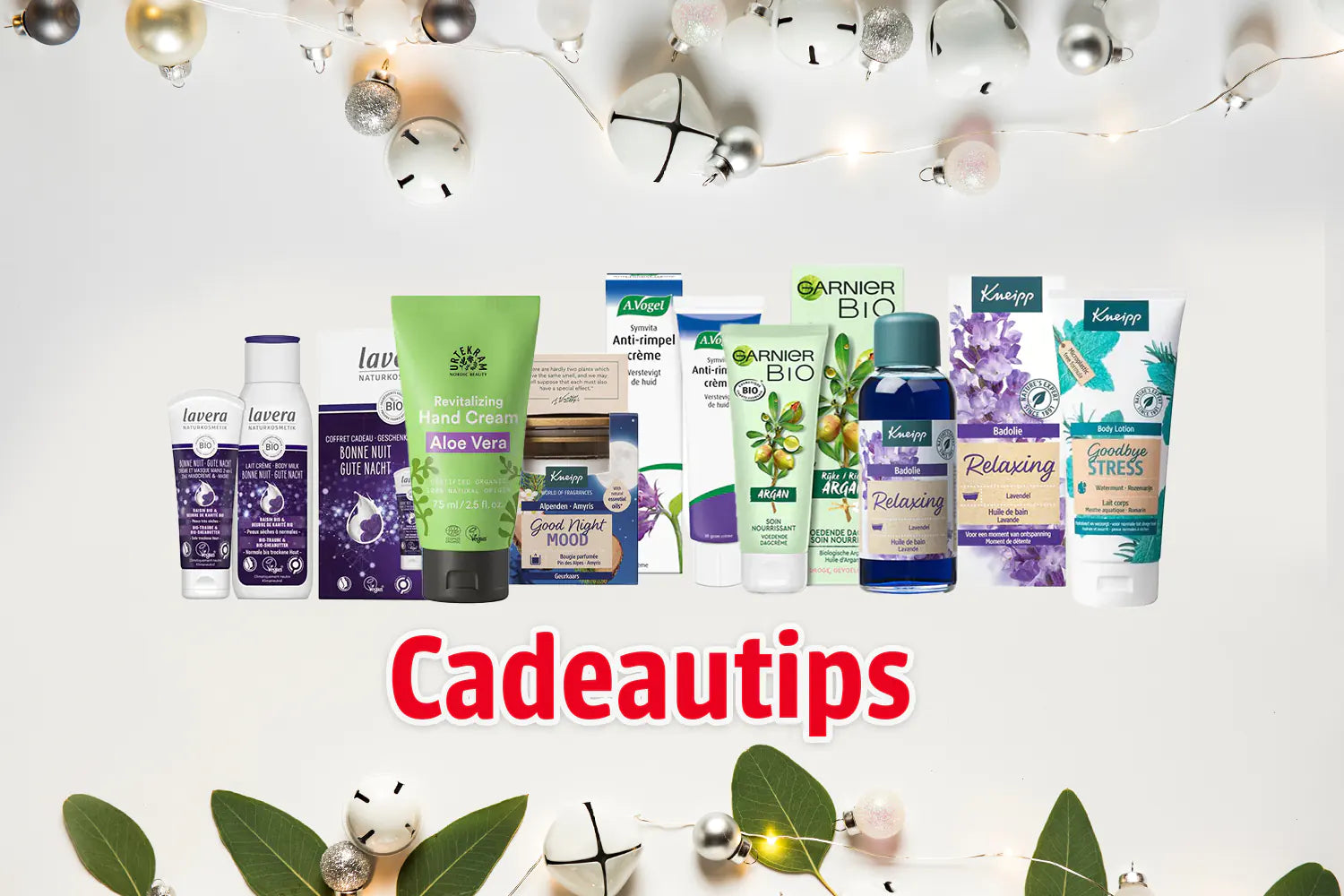 verzorgingsproducten voor onder de kerstboom