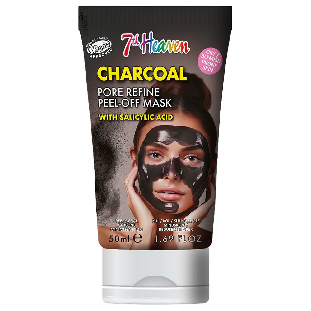 7th Heaven Charcoal Porien Verfijnende Peel-Off Masker met Salicylzuur 50 ml