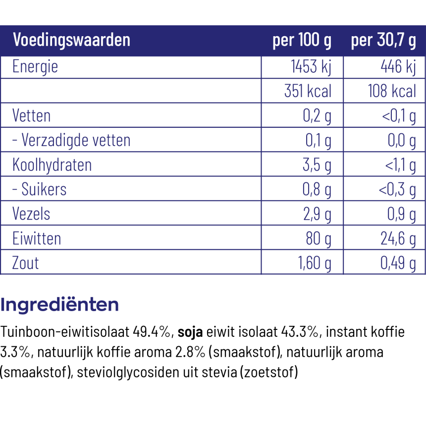 Vitakruid Vegan Protein IJskoffie 921 gram