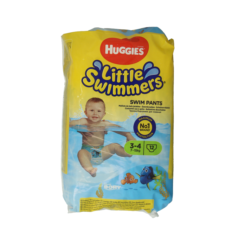 Huggies Little swimmers maat 3-4 7-15kg 12 stuks (afbeelding 2)