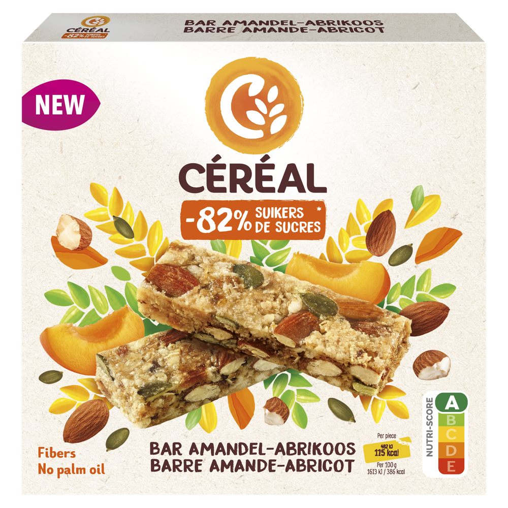 Cereal Amandel & Abrikoos Granenrepen 3 stuks