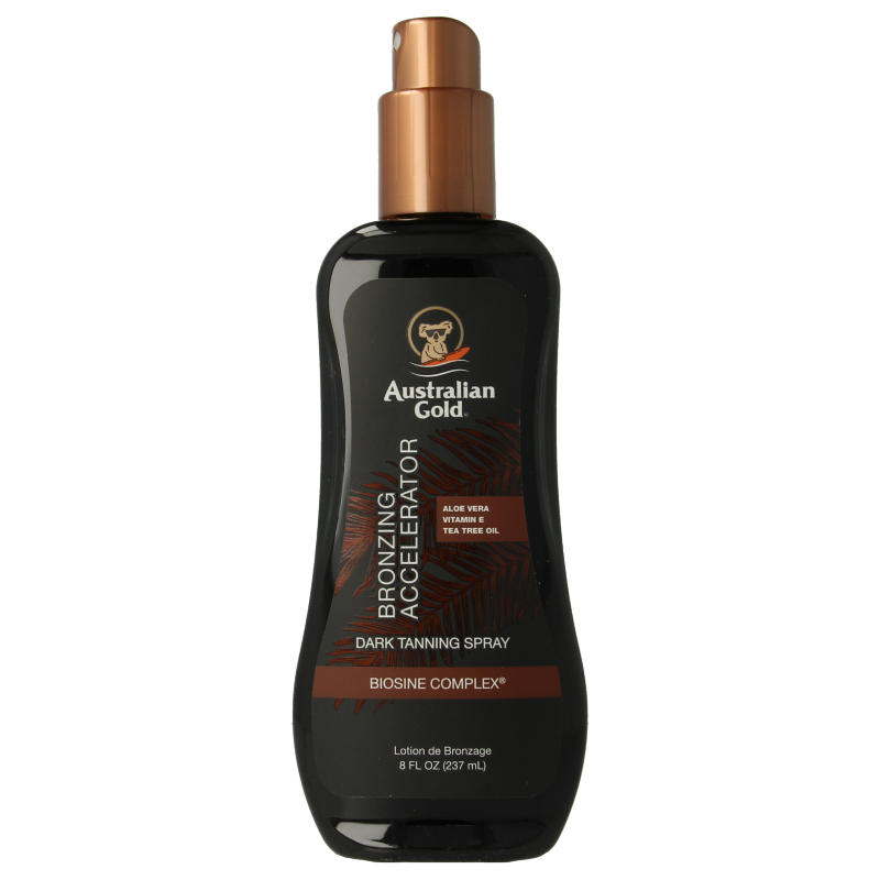 Australian Gold Dark tanning accelerator spray gel met bronzer 237 ml (afbeelding 2)
