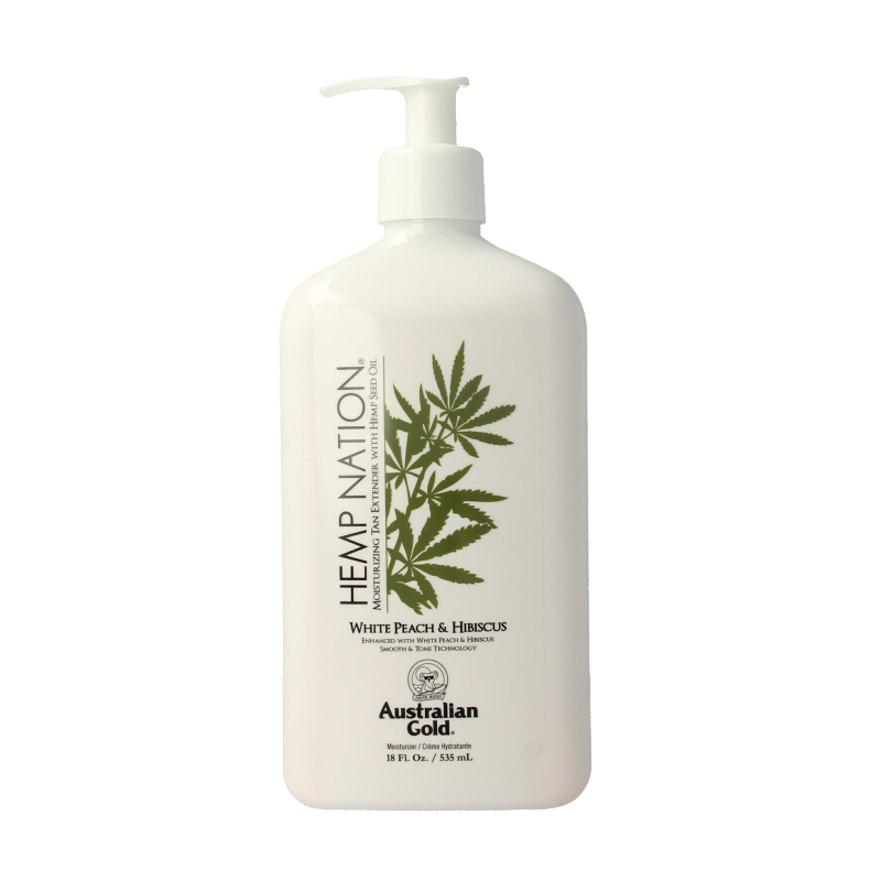 Australian Gold Hemp nation tan extender white peach hibiscus 535 ml (afbeelding 2)