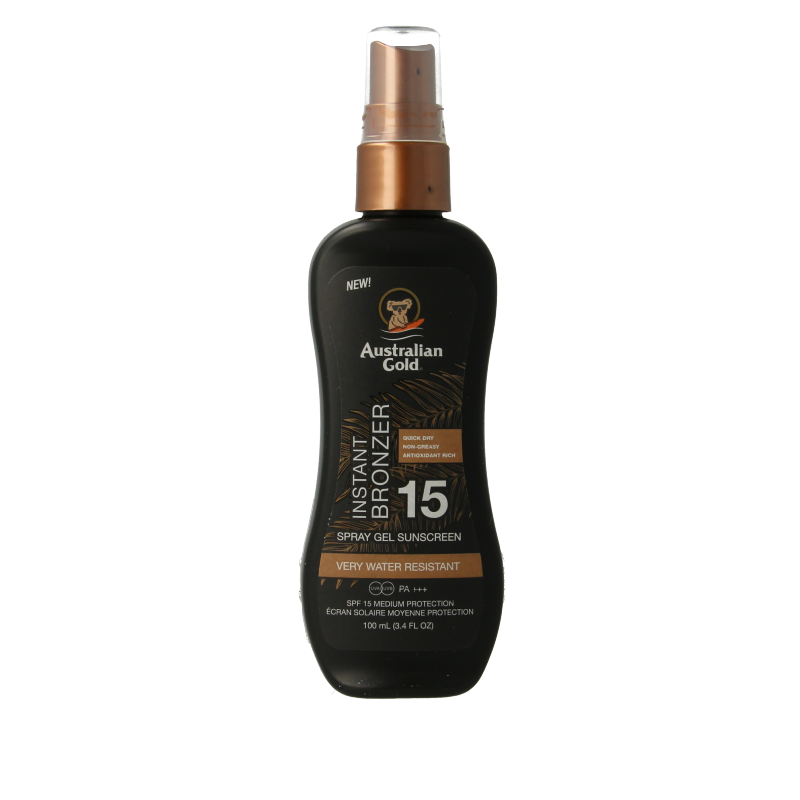 Australian Gold Spray gel met bronzer SPF15 100 ml
