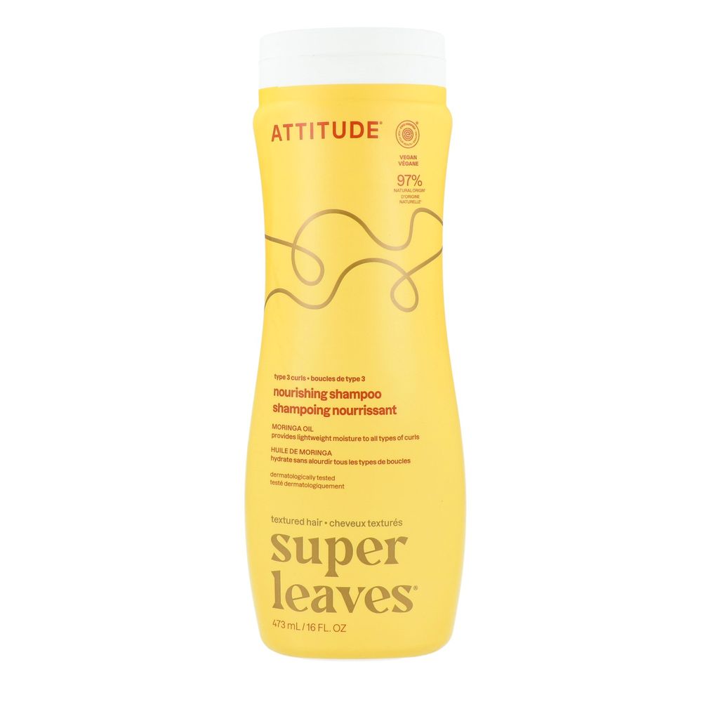 Attitude Super Leaves Shampoo Moringa Oil Curl Nourishing Type 3 Curls 473 ml