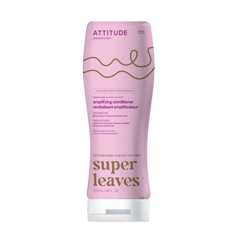 Attitude Super Leaves Conditioner Coconut Oil Curl Amplifying Type 2 Curls 473 ml