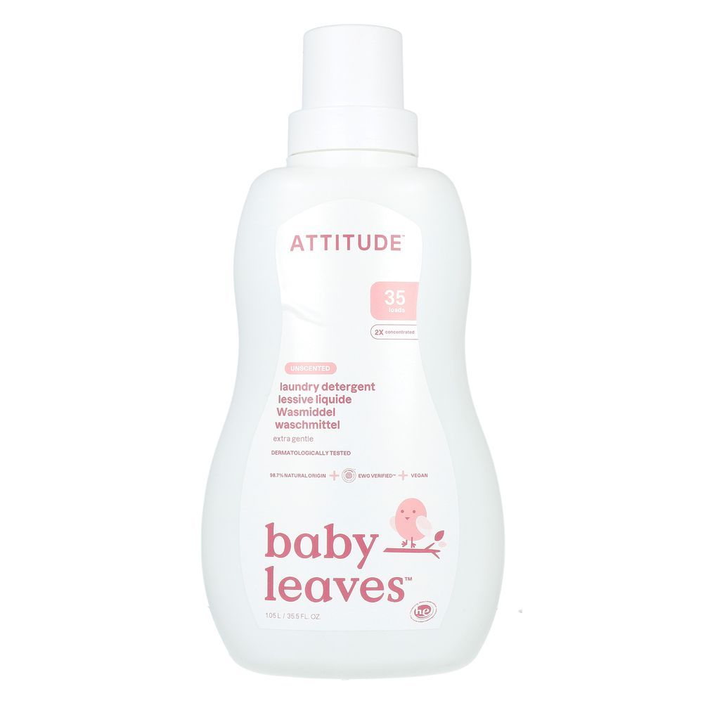 Attitude Baby Leaves Ecologisch Wasmiddel Little Ones Parfumvrij 1050 ml