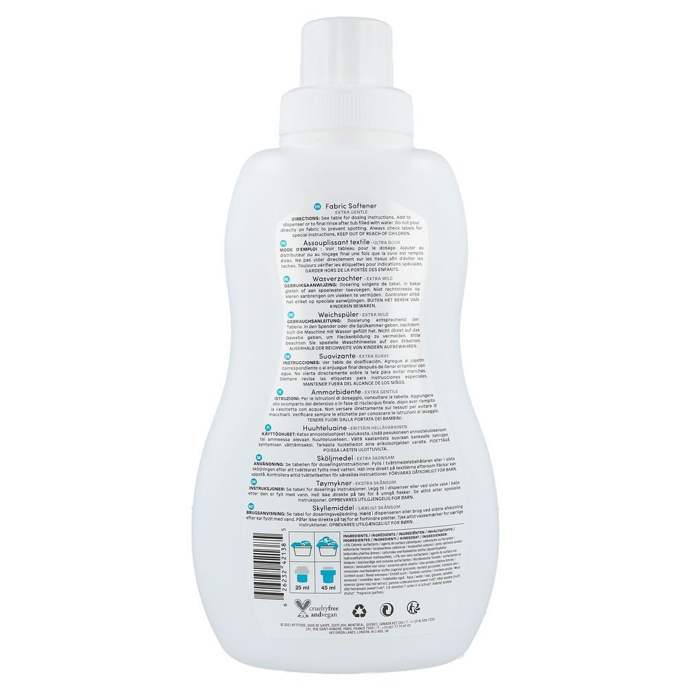 Attitude Nature+ Little Ones Wasverzachter Peren Nectar 1000 ml