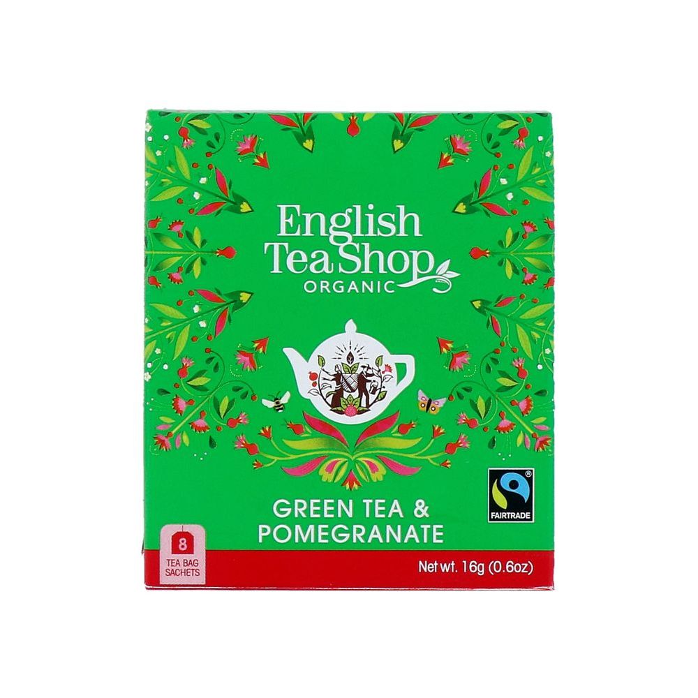 Green Tea & Pomegranate 8 zakjes - English Teashop