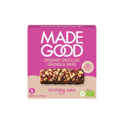 MadeGood Chocolate Drizzled Granola Bars Birthday Cake Flavor Bio 5 stuks