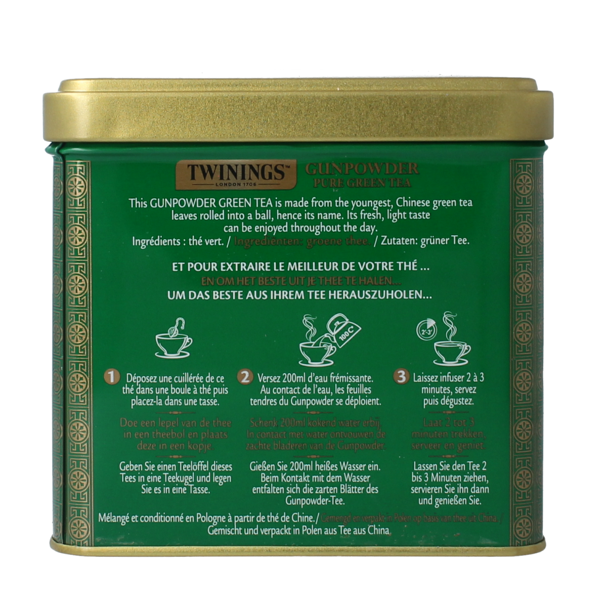 Twinings Gunpowder blik natural 200 gram