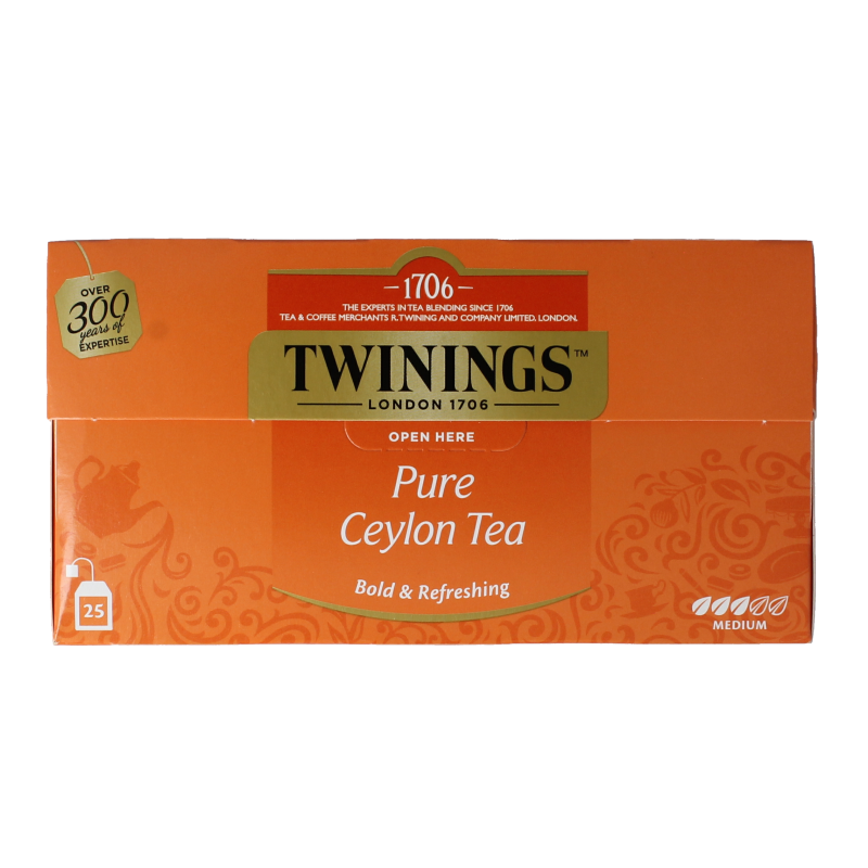 Twinings Pure ceylon tea 25 stuks